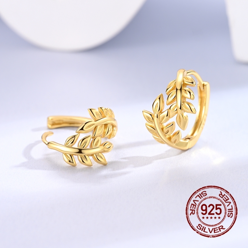 Women's 925 Sterling Silver Vine Hoop Earrings, Elegant Gift